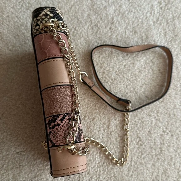 ALDO pink snakeskin clutch purse - Picture 2 of 7